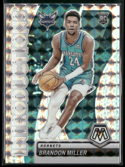 2023-24 Panini Mosaic #13 Brandon Miller Introductions Mosaic