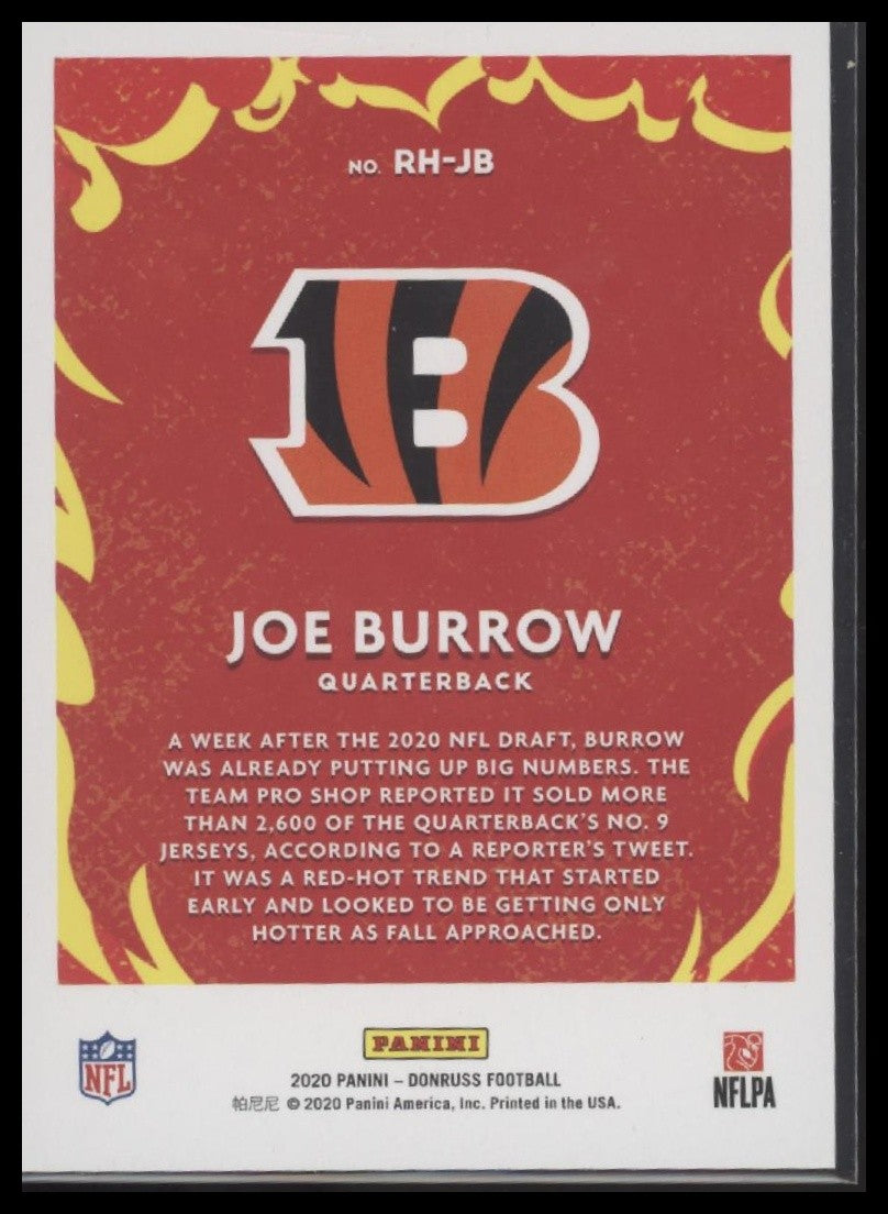 Joe Burrow 2020 Donruss #RH-JB Red Hot Rookies