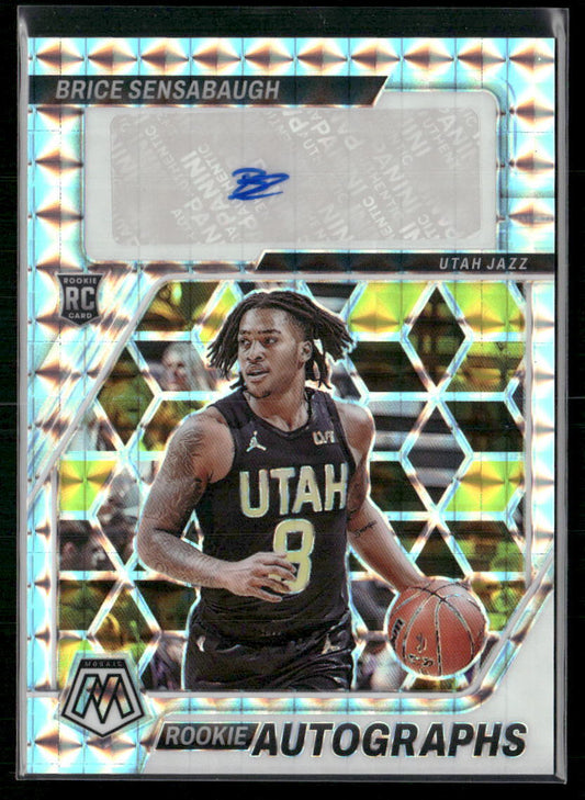 2023-24 Panini Mosaic #RA-SEN Brice Sensabaugh Rookie Autographs Mosaic