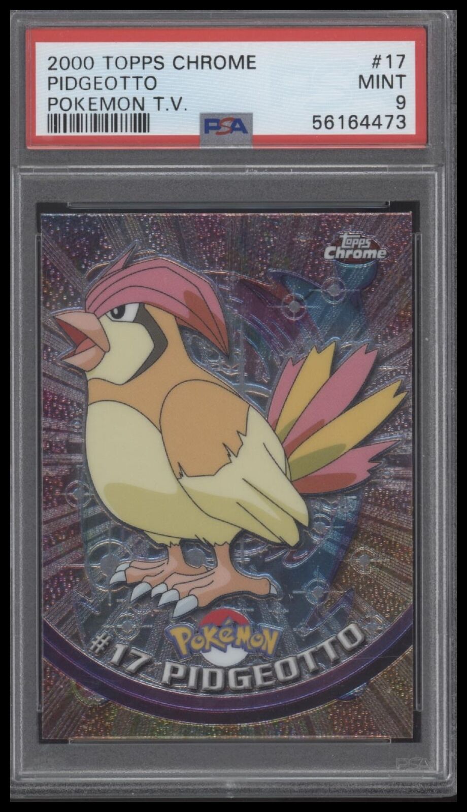 2000 Topps Chrome Pokemon T.V. #17 Pidgeotto Pokemon T.V. PSA 9