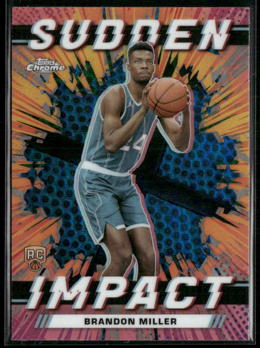 2023-24 Topps Chrome #SI-2 Brandon Miller Sudden Impact Refractor Blue