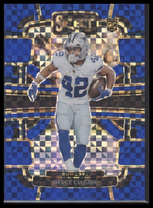 2023 Panini Select #28 Deuce Vaughn Blue Prizms #/199