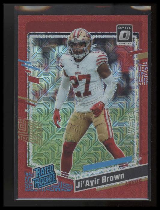 2023 Donruss Optic #290 Ji'Ayir Brown Red Mojo