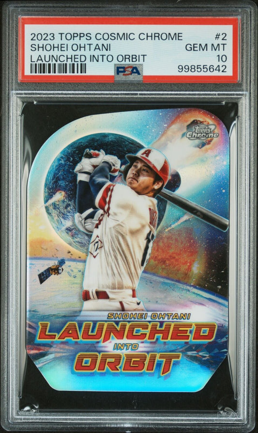 2023 Topps Cosmic Chrome Launched Into Orbit #2 Shohei Ohtani PSA 10