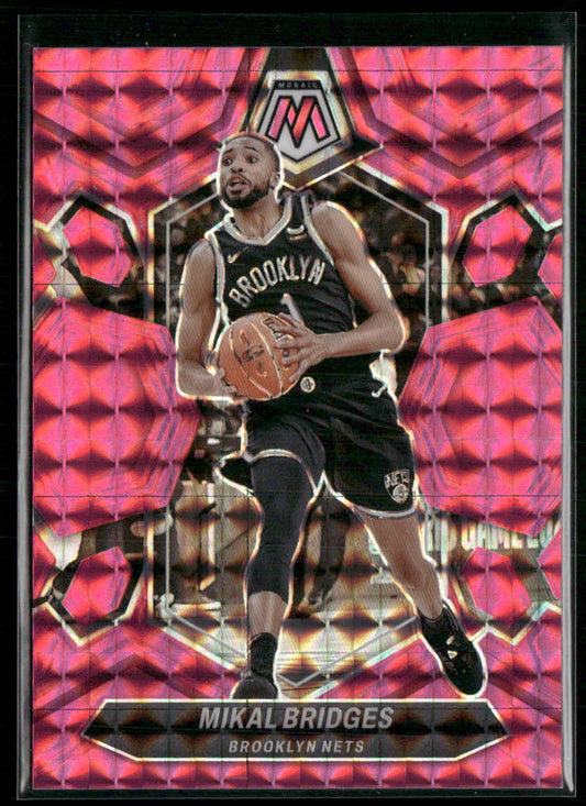 2023-24 Panini Mosaic #156 Mikal Bridges Pink #/149