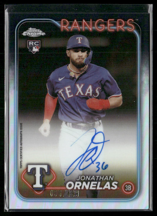 2024 Topps Chrome #RA-JO Jonathan Ornelas Rookie Autographs Refractor #/499