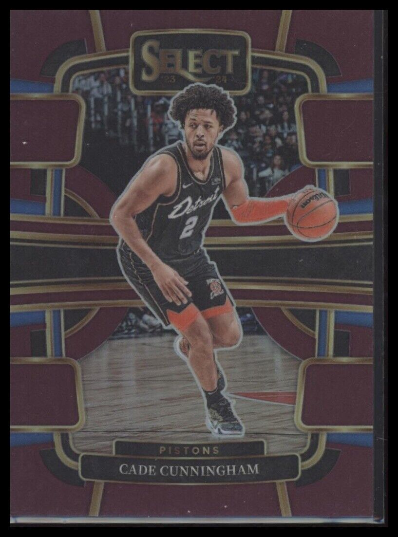 2023-24 Panini Select #26 Cade Cunningham Purple Flash Prizms #/175