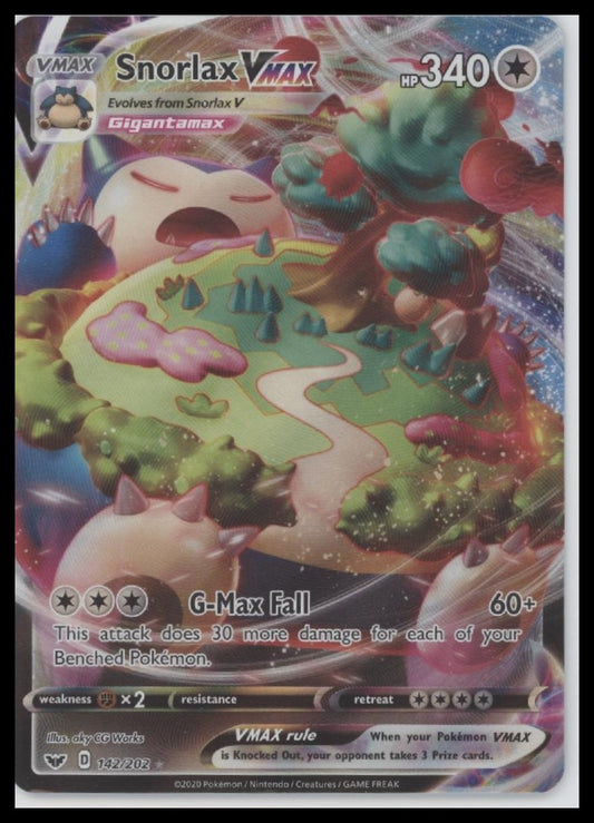 Snorlax VMAX SWSH01: Sword & Shield Base Set #142/202
