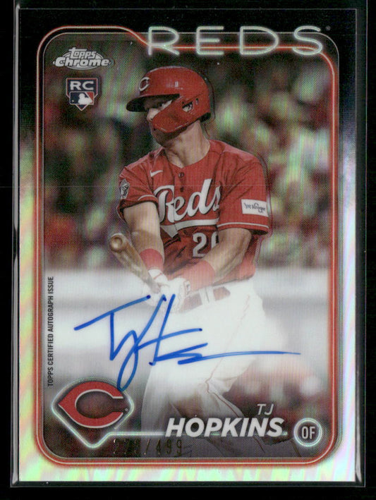 2024 Topps Chrome #RA-TH TJ Hopkins Rookie Autographs Refractor #/499