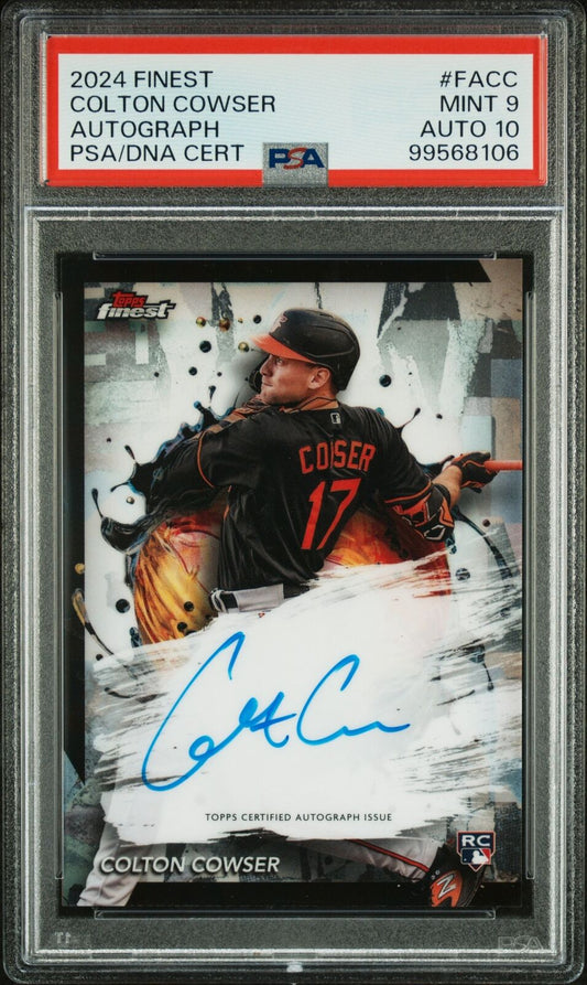 2024 Topps Finest Finest Autographs #FACC Colton Cowser PSA 9