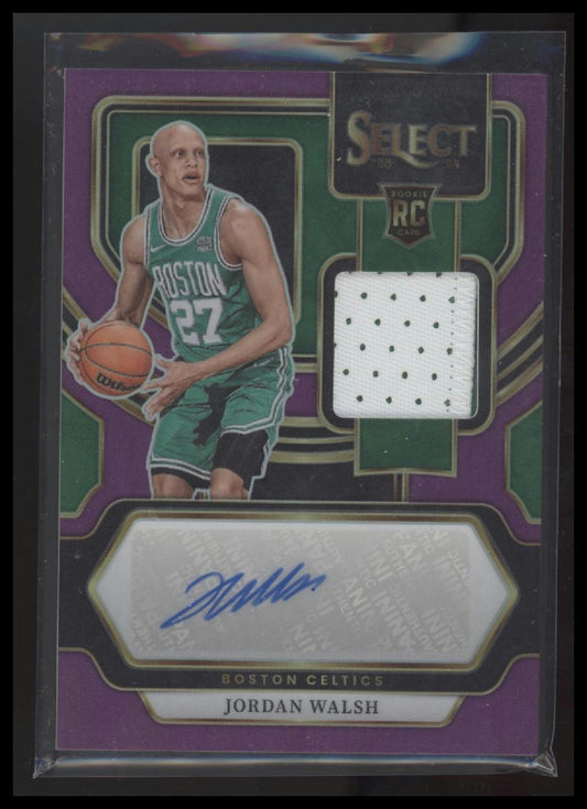 2023-24 Select #RJ-WAL Jordan Walsh Rookie Jersey Autographs Purple Prizms #/99