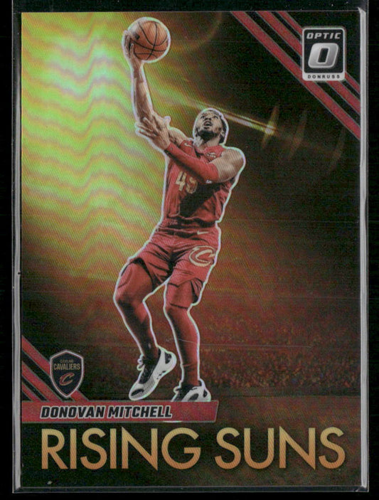2023-24 Donruss Optic #12 Donovan Mitchell Rising Suns Red #/99