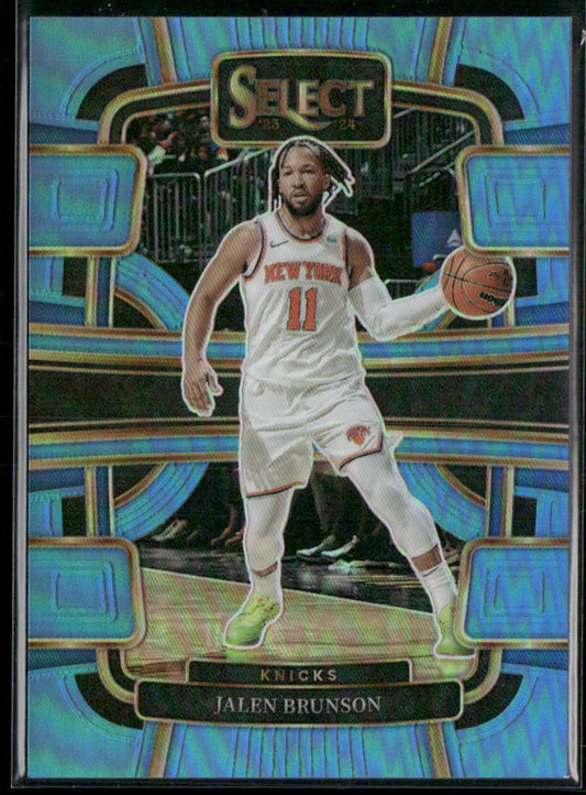 2023-24 Panini Select #7 Jalen Brunson Light Blue Prizms #/299