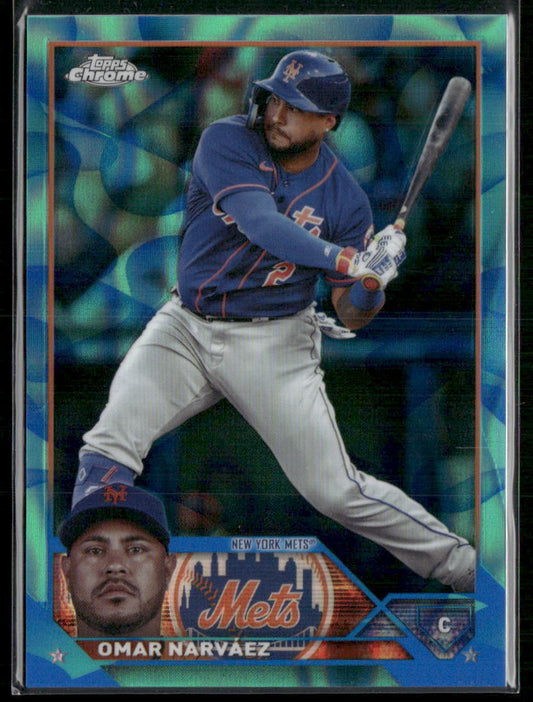 2023 Topps Chrome Update #USC69 Omar Narváez Aqua/Blue Lava Lamp #/175