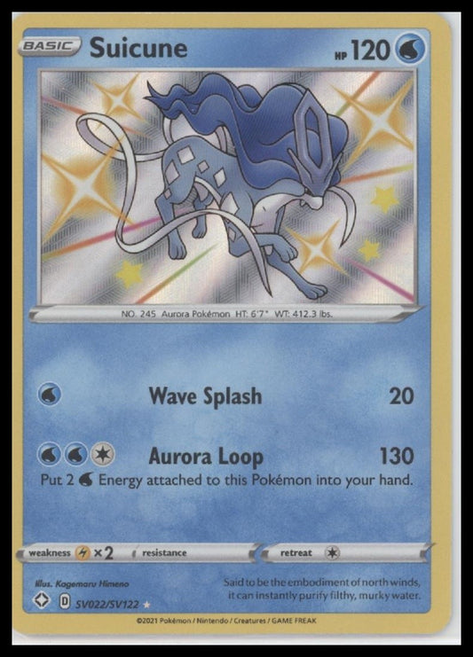 Suicune Shining Fates: Shiny Vault #SV022/SV122