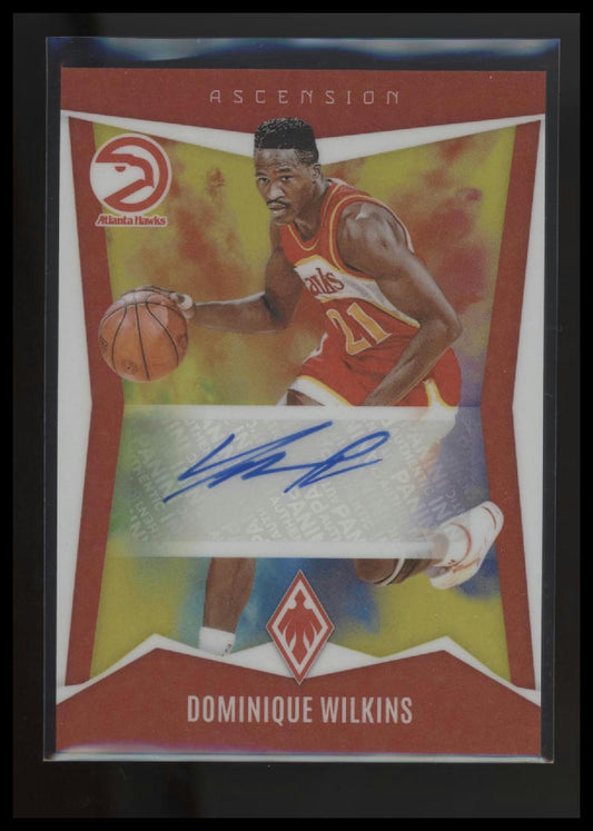 2023-24 Panini Phoenix Dominique Wilkins Ascension Autographs Yellow #/35