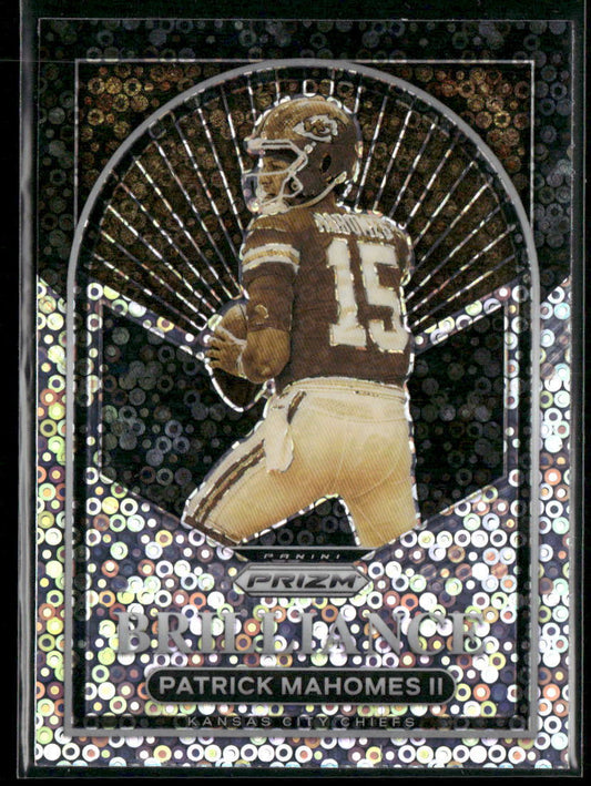 2022 Panini Prizm #B-5 Patrick Mahomes II Brilliance Prizms No Huddle