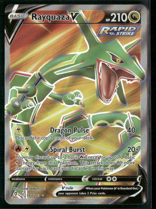 Pokemon Evolving Skies #193/203 Rayquaza V (Full Art)