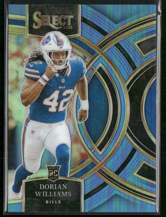 2023 Panini Select #110 Dorian Williams Light Blue Prizms #/99