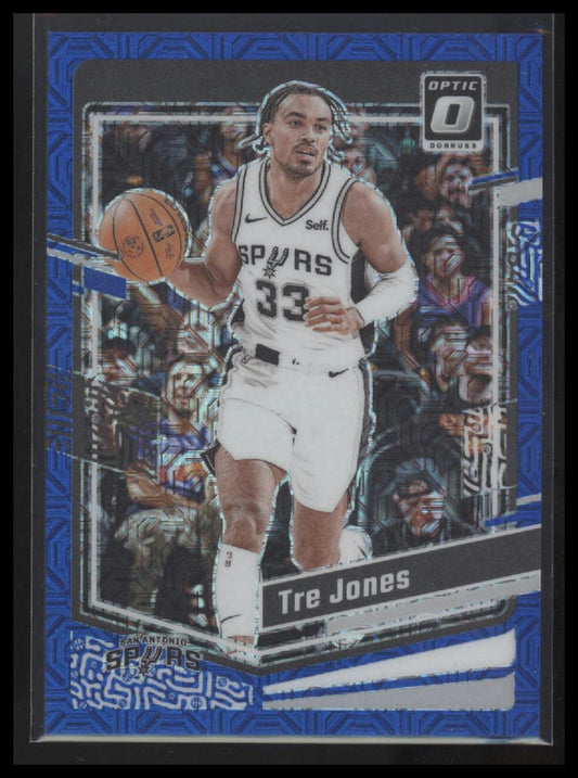 2023-24 Donruss Optic #137 Tre Jones Choice Blue Mojo #/24
