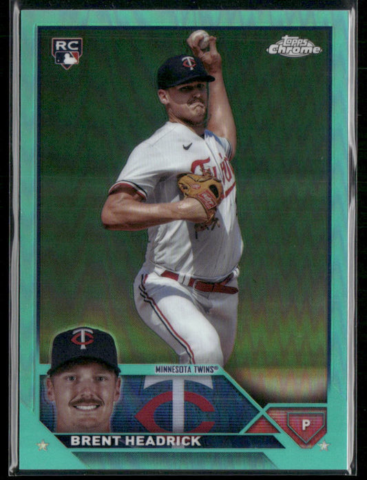 2023 Topps Chrome Update #USC188 Brent Headrick Aqua #/199