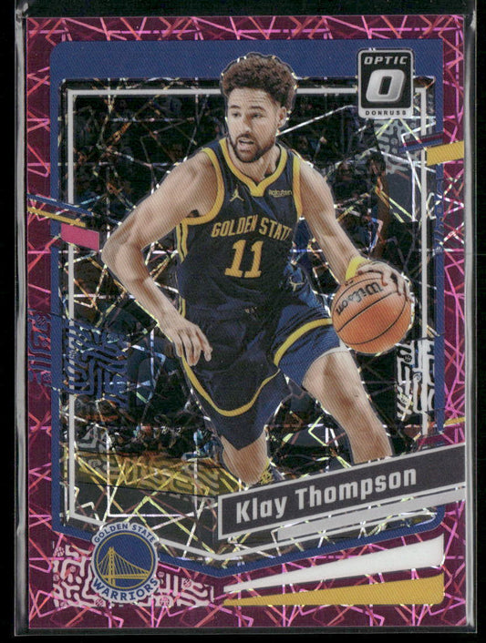 2023-24 Donruss Optic #189 Klay Thompson Pink Velocity #/79