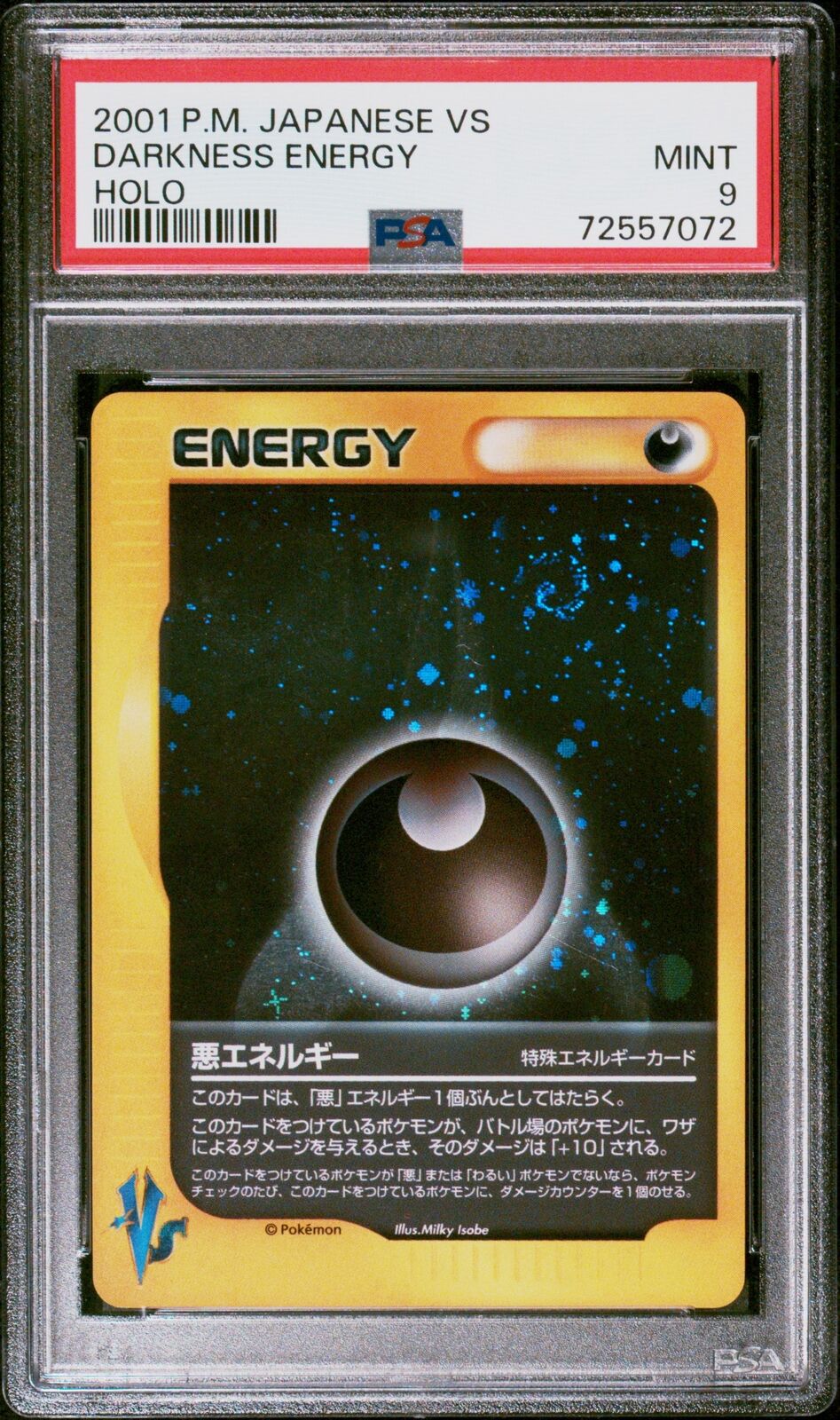 2001 Pokemon Japanese Vs Darkness Energy Holo PSA 9