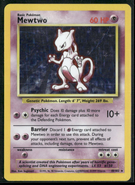 Pokemon Base Set #010/102 Mewtwo