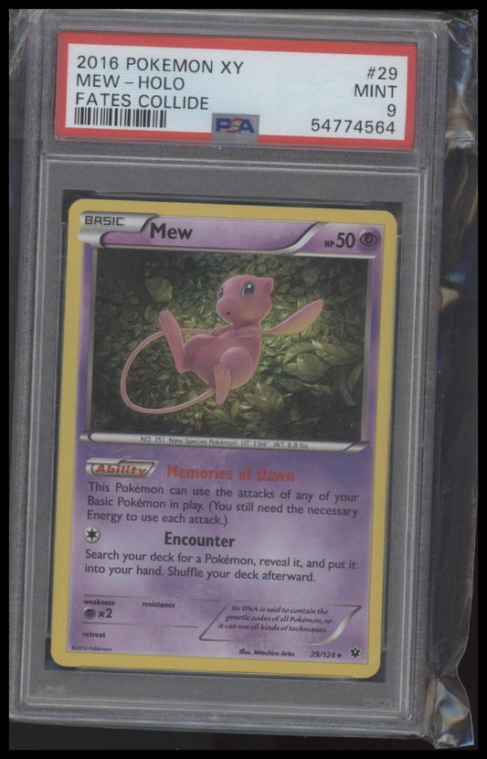 2016 Pokemon Xy Fates Collide #29 Mew-Holo Fates Collide PSA 9