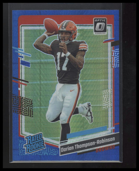 2023 Donruss Optic #225 Dorian Thompson-Robinson Blue Hyper
