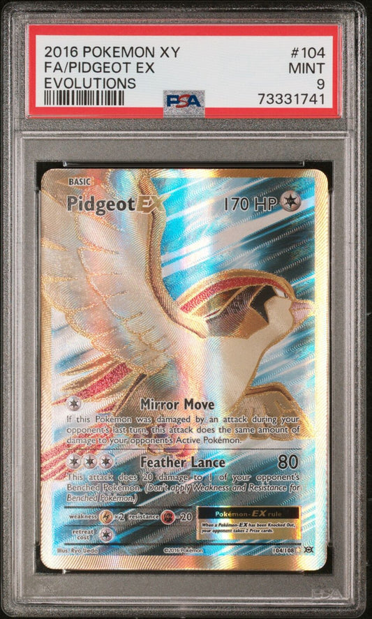 2016 Pokemon Xy Evolutions #104 Fa/Pidgeot Ex Evolutions PSA 9