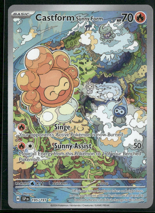 Pokemon Surging Sparks #195/191 Castform Sunny Form