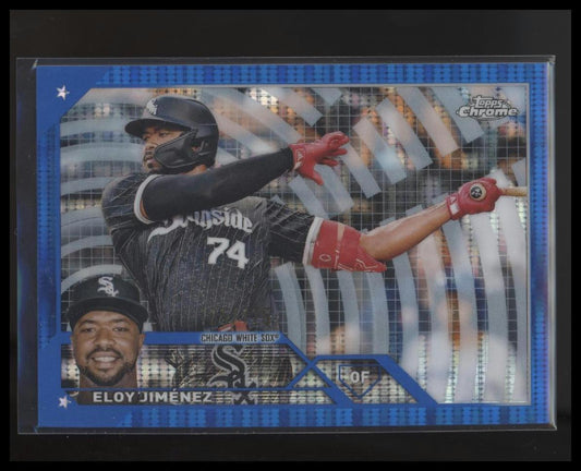 2023 Topps Chrome #34 Eloy Jiménez Blue Sonar Refractor #/125