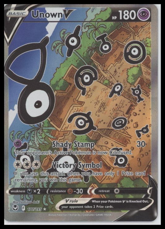 Unown V (Alternate Full Art) SWSH12: Silver Tempest #177/195