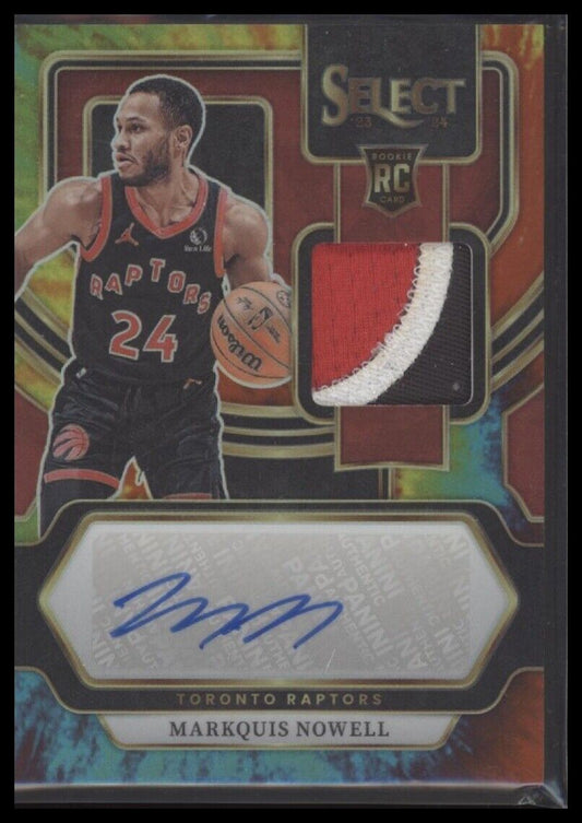 23-24 Panini Select Markquis Nowell Rookie Jersey Autograph Tie-Dye Prizms #/25