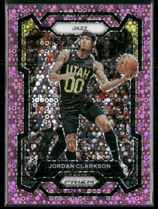 2023-24 Panini Prizm #65 Jordan Clarkson Prizms Fast Break Pink #/50