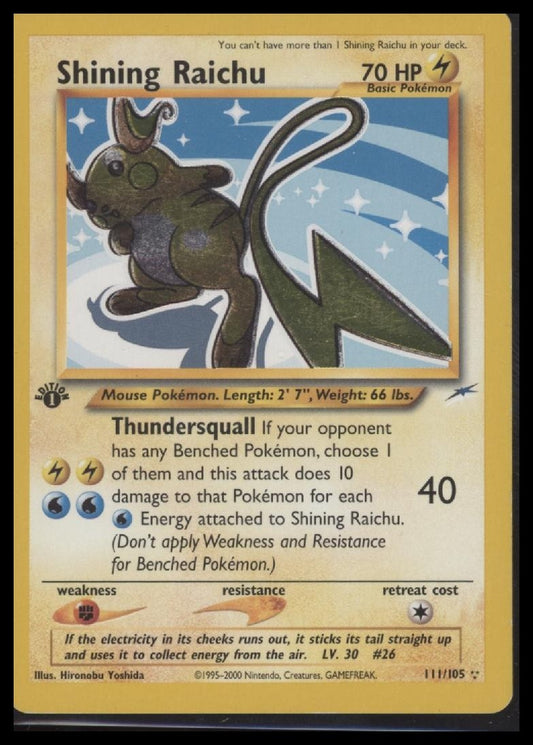 Shining Raichu Neo Destiny #111/105 - 1st Edition
