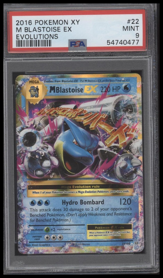 2016 Pokemon Xy Evolutions #22 M Blastoise Ex Evolutions PSA 9