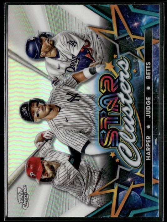 2023 Topps Cosmic Chrome Mookie Betts / Bryce Harper / Aaron Judge Star Clusters