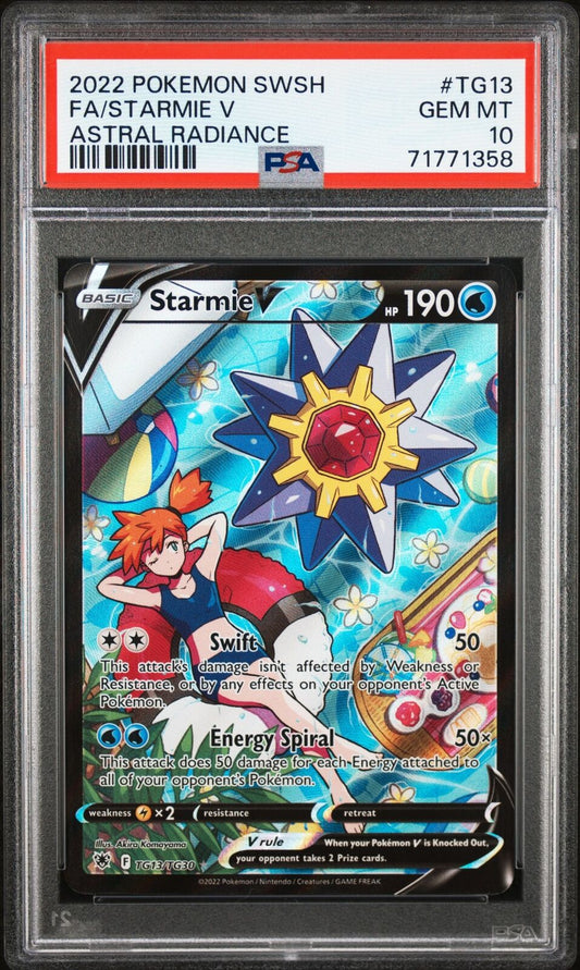 2022 Pokemon Astral Radiance #TG13 Fa/Starmie V Astral Radiance PSA 10