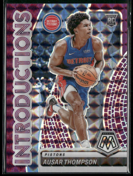 2023-24 Panini Mosaic #12 Ausar Thompson Introductions Mosaic Purple #/99