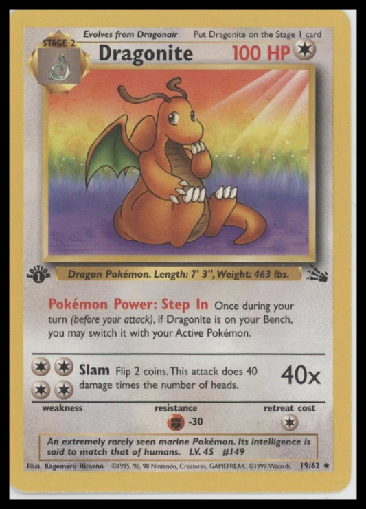Dragonite (19) Fossil #19/62 - 1st Edition