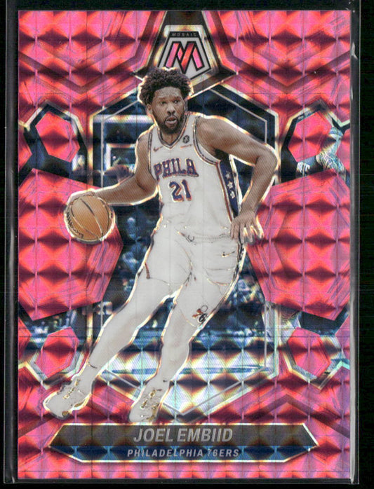 2023-24 Panini Mosaic #170 Joel Embiid Pink #/149