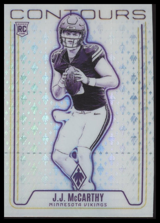 J.J. McCarthy 2024 Panini Phoenix #CON-JMY Contours Wave
