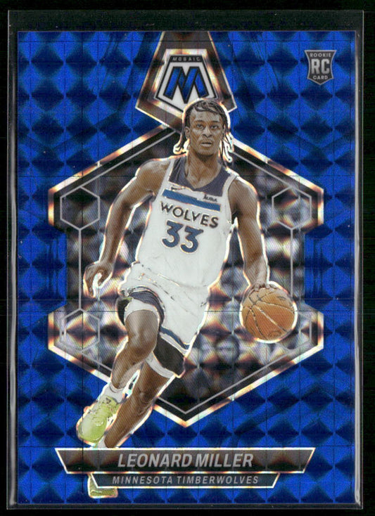 2023-24 Panini Mosaic #213 Leonard Miller Blue #/199