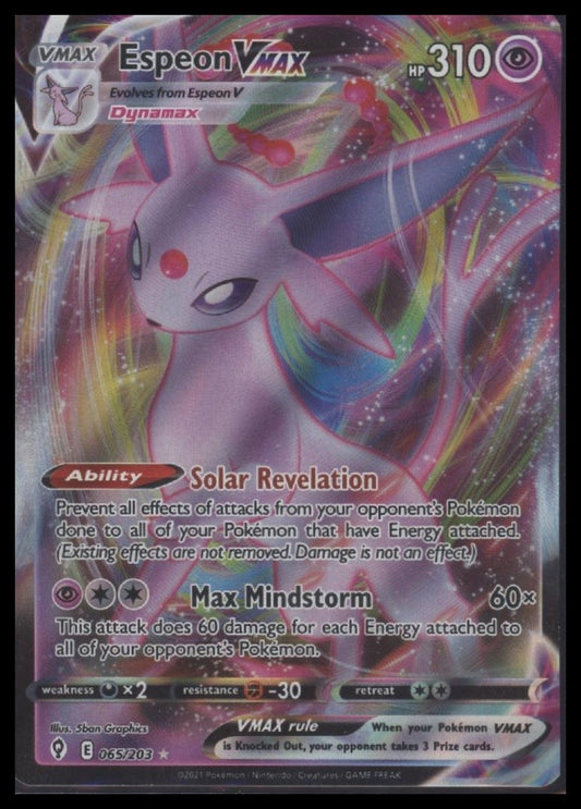 Espeon VMAX SWSH07: Evolving Skies #065/203