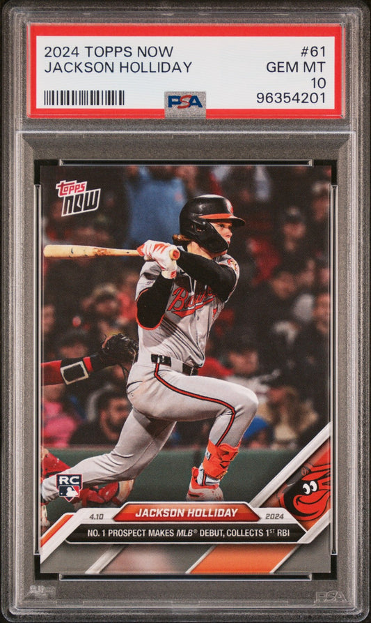 Jackson Holliday 2024 Topps Now #61 PSA 10