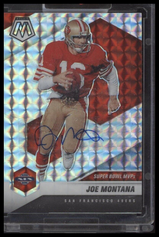 2021 Panini Mosaic #292 Joe Montana Prizm - Certified Auto