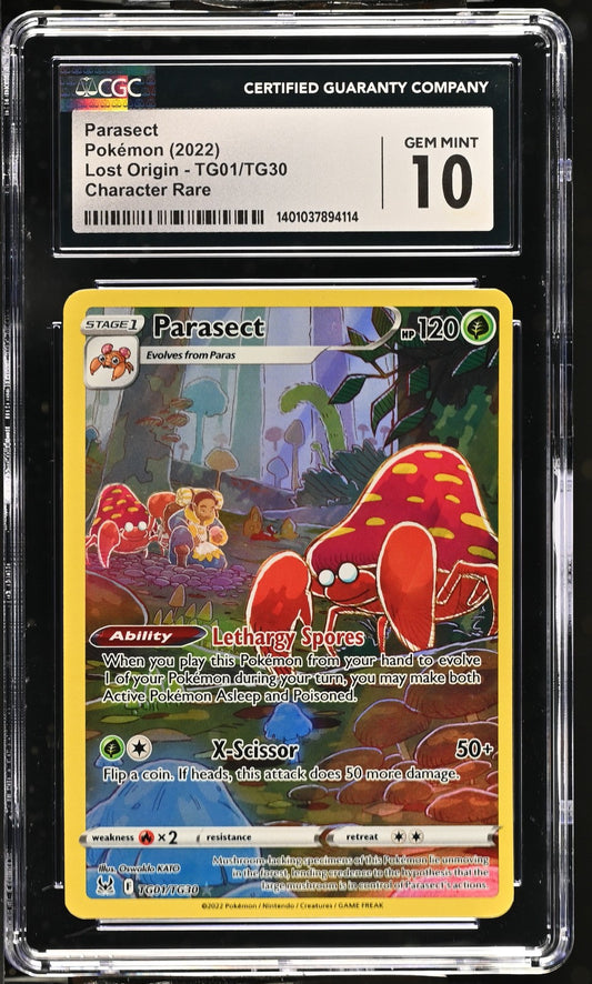Parasect 2022 Lost Origin #TG01/TG30 CGC 10