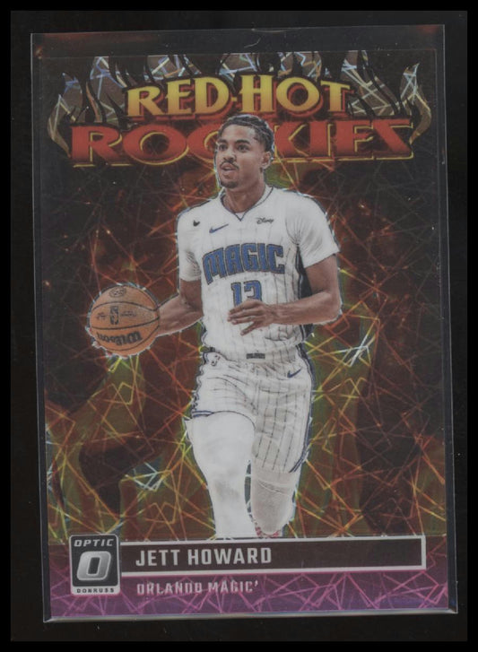 2023-24 Donruss Optic #12 Jett Howard Red Hot Rookies Pink Velocity #/79